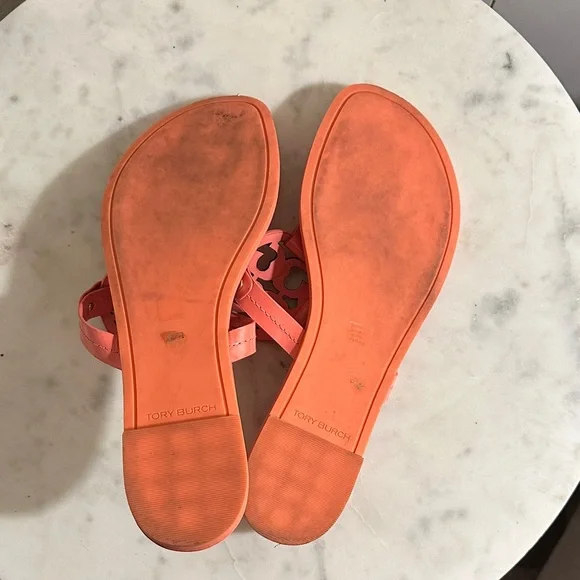 Tory Burch Women's Miller Coral Sandals - Picture 2 of 4